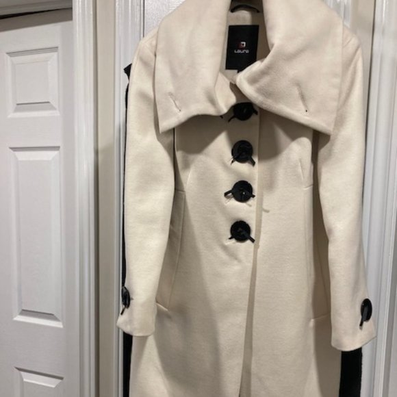 Laura Jackets & Blazers - New - Laura Winter White Button Detail Coat